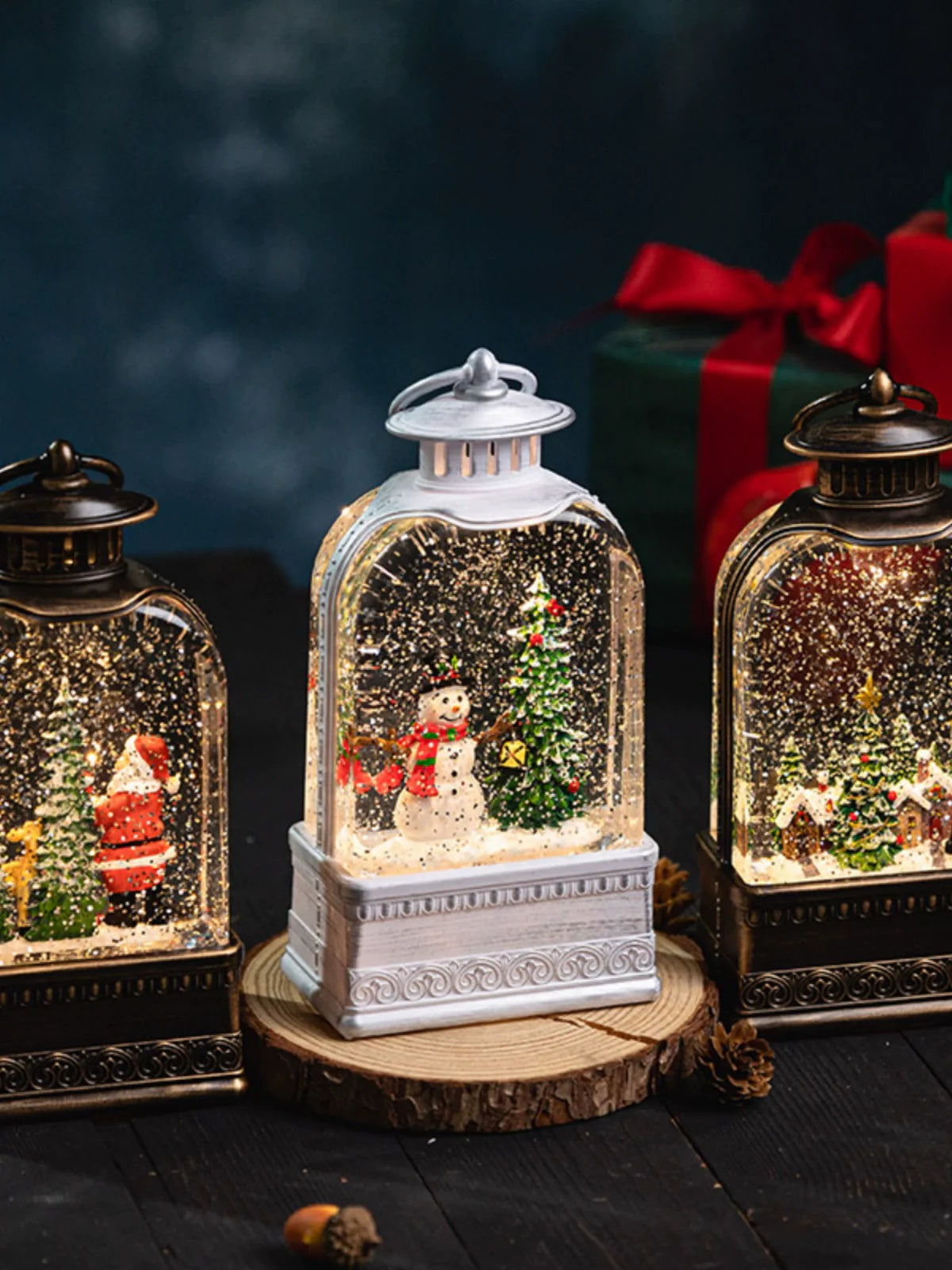 Christmas Decoration Scene Layout Window Decoration Old Man Snow Holiday Craft Kids Gift Christmas