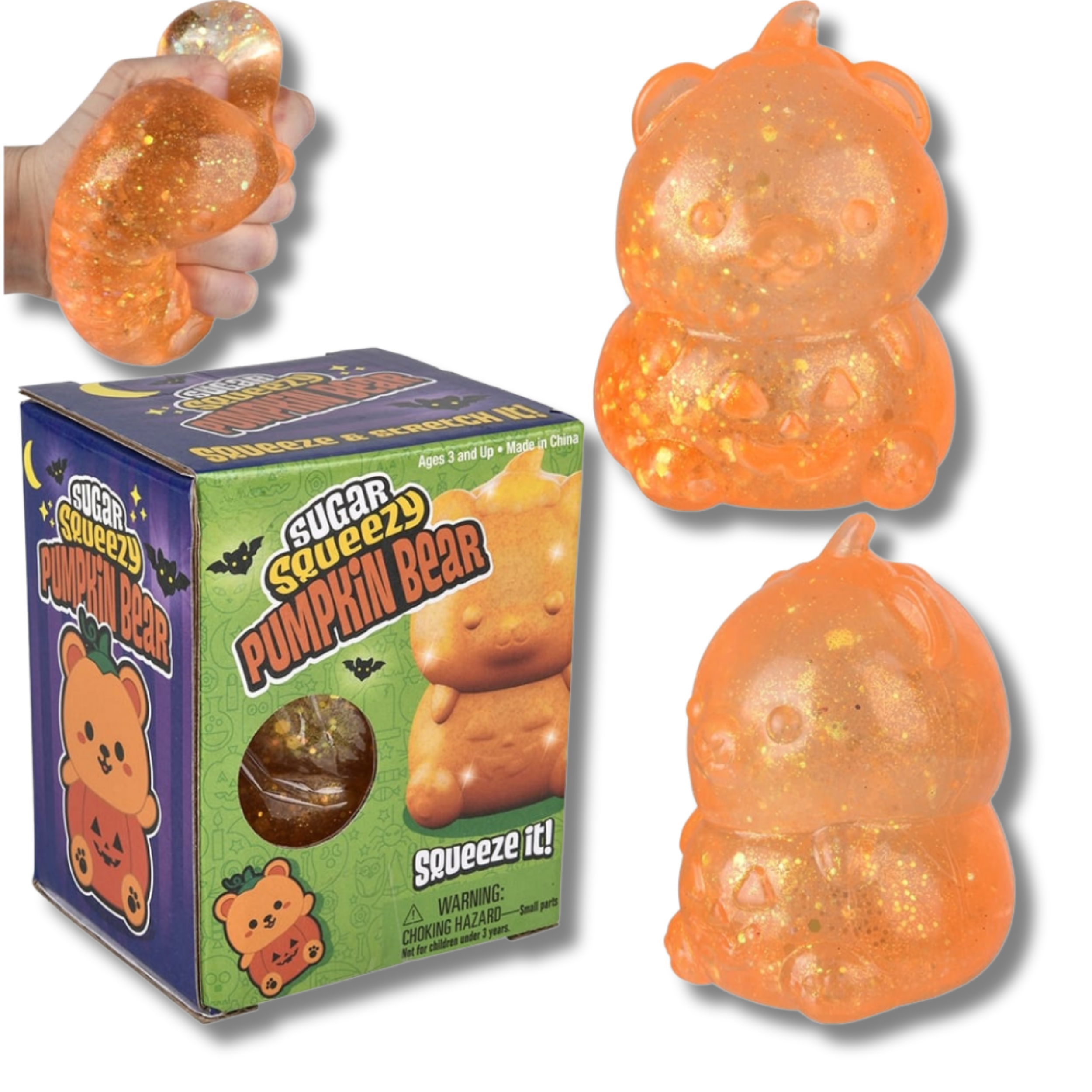 Halloween Sugar Squeezy Ghost Dog Kids Toy In Bulk