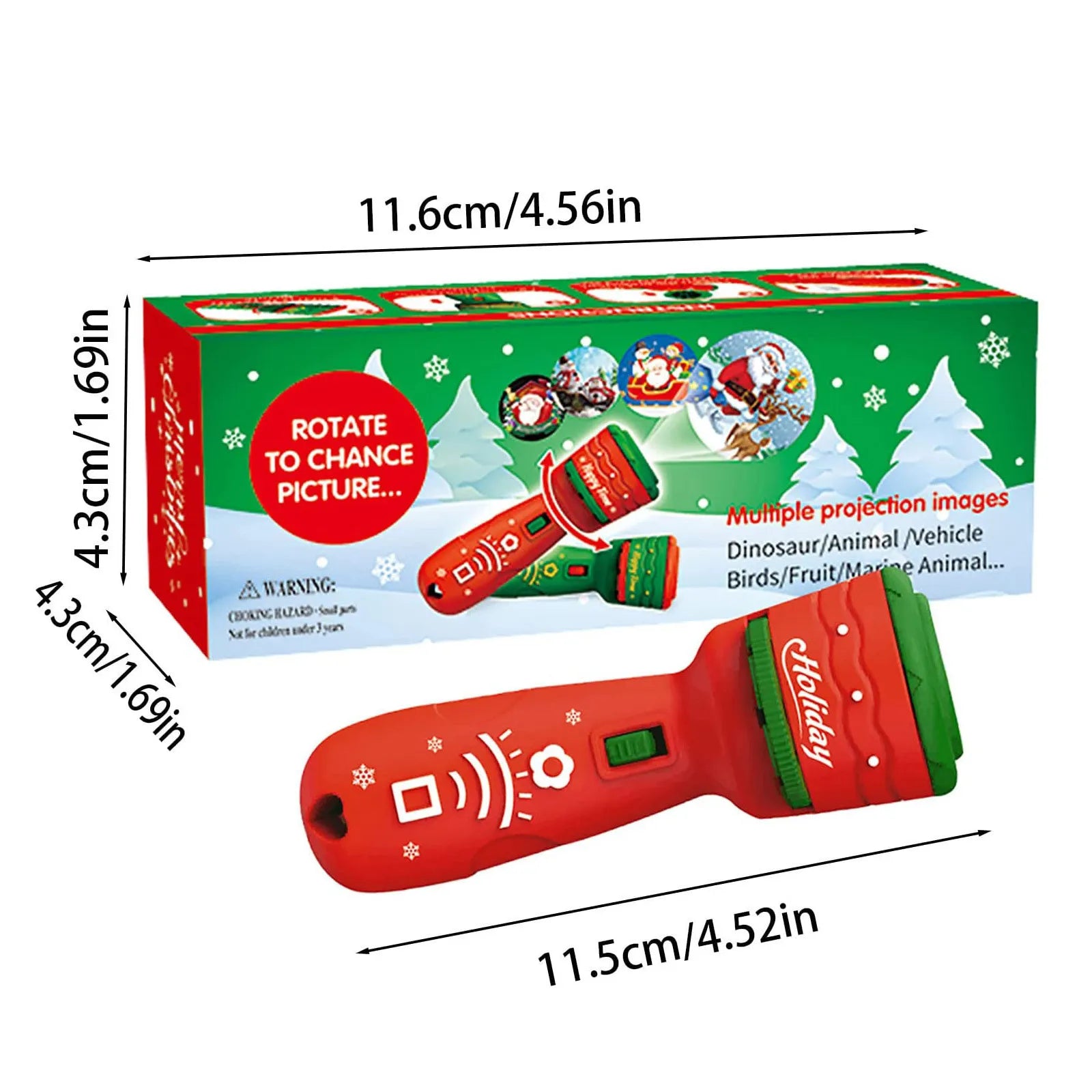 CF-58Flashlight Projector Lifelike 24 Kinds Of Design Education Santa Claus Christmas Tree Christmas Toys Gifts